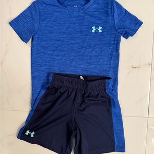 Under Armour Cobalt Blue Tee and Navy Shorts Set